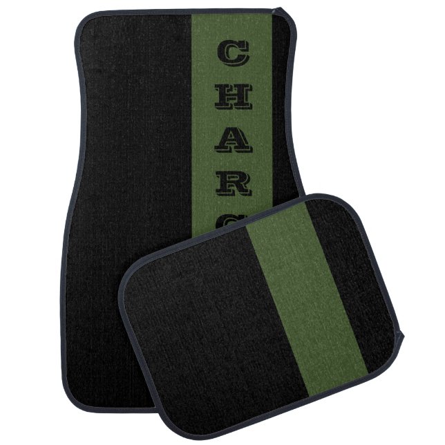Custom Charger F8 Green Car Floor Mat (Set)