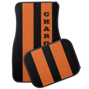 Custom Charger Toxic Orange Pearl Car Floor Mat