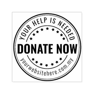 Custom Charity & Donation Self Inking Rubber Stamp