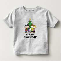Custom Charlie Brown and Friends Winter Birthday Toddler T-shirt