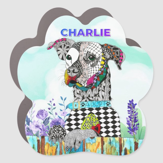 Custom Charlie Car Magnet (Front)