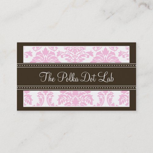 :custom: Charming Damask Business Card (pink)