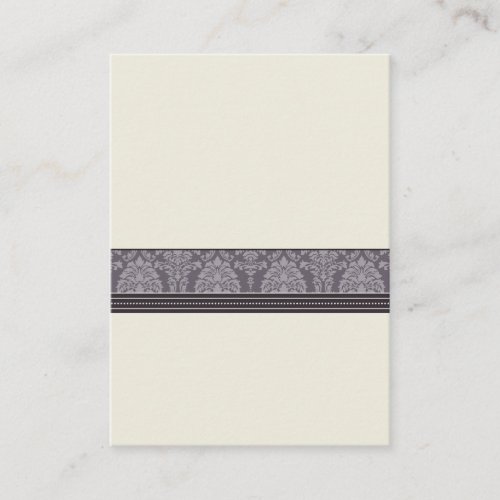 custom: Charming Damask Placecards (plum) Business Card Templates