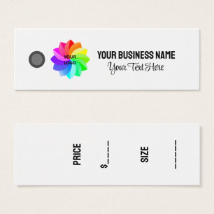 Custom Cheap Price Tags Logo Business Name