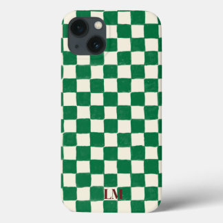 Custom Checkered Green Phone Case