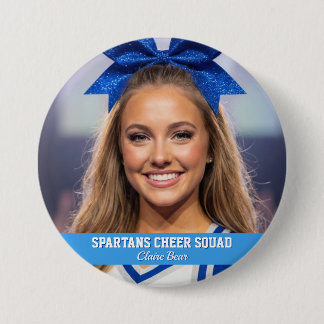 Custom Cheerleader Photo Button Spirit Cheer Pin