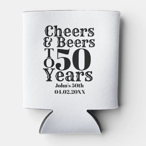 Custom Cheers  Beers Birthday 30 40 50s Can Cooler