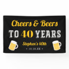 Custom Cheers & Beers Milestone Birthday Party