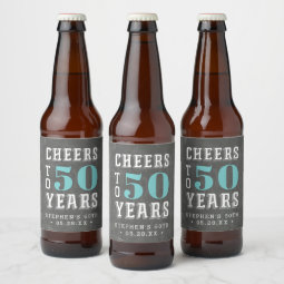 Custom Cheers Milestone Birthday Beer Bottle Label | Zazzle