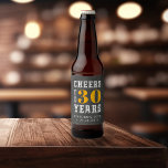 Custom Cheers Milestone Birthday Beer Bottle Label<br><div class="desc">Commemorate a special birthday with these awesome personalized party favor beer labels. Cool chalkboard design features "cheers to XX years" in bold white and yellow lettering. Add the occasion and date beneath for a unique birthday party keepsake. Example shown for a 30th birthday party.</div>