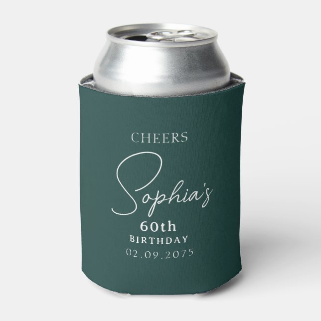Custom Cheers Milestone Birthday Can Cooler (Can Front)