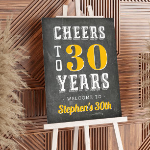 Custom Cheers Milestone Birthday Party Foam Board