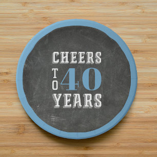 Custom Cheers Milestone Birthday Party Paper Plates