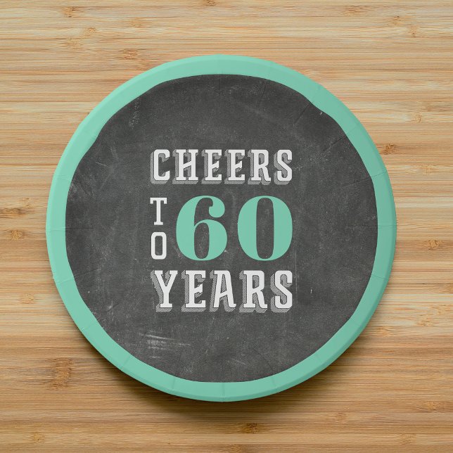 Custom Cheers Milestone Birthday Party Paper Plates (Creator Uploaded)