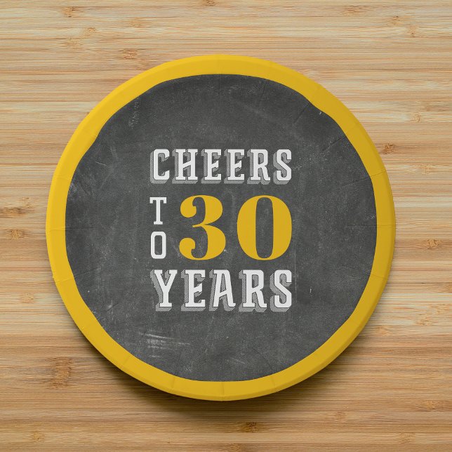 Custom Cheers Milestone Birthday Party Paper Plates (Creator Uploaded)