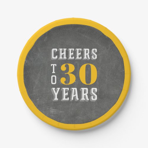 Custom Cheers Milestone Birthday Party Paper Plates