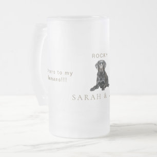 Custom Cheers to My Humans Pet Wedding  Frosted Glass Beer Mug
