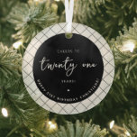 Custom Cheers to Twenty One Years 21st Birthday Glass Ornament<br><div class="desc">Custom Cheers to Twenty One Years 21st Birthday Personalized Gifts- Perfect for everyone celebrating their 21st birthday!</div>