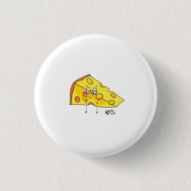 Custom cheese. Mature. birthday Button (Front)