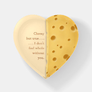 Custom Cheesy Message For your Better Half Heart Paperweight
