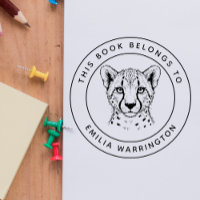 Custom Cheetah This Book Belongs To Kid's Name
