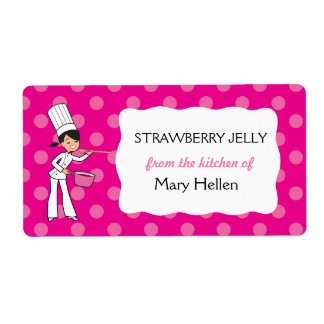 Custom Chef Adhesive Label "From the Kitchen"