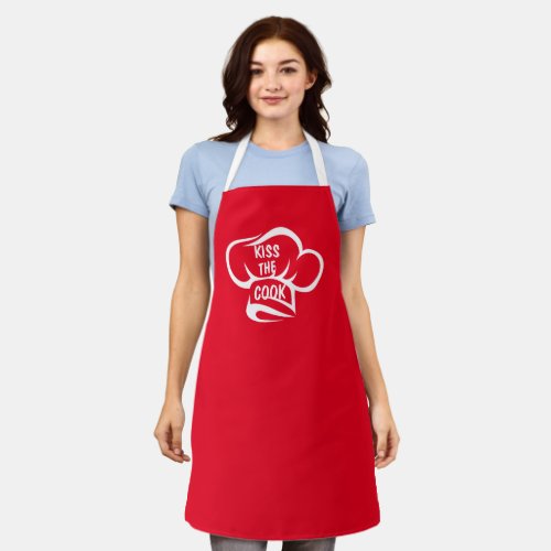 Custom Chef Funny BBQ Grill Bakers Kiss the Chef Apron