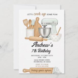 Custom Chef Kitchen Digital Birthday Invitation