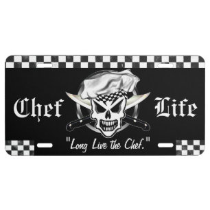 Custom Chef License Plate: Long Live the Chef Plate
