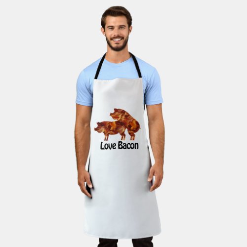 Custom Chef Mens Love Bacon Funny Novelty Apron