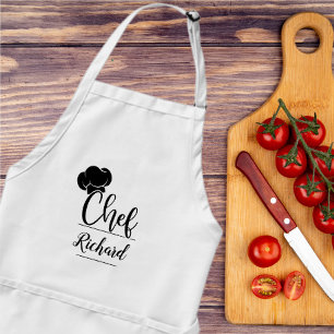 Custom Chef Name Kitchen Gift for Men & Women Adult Apron