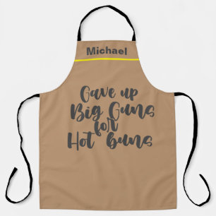 Custom Chef Name Personalized Big Guns Hot Buns  Apron