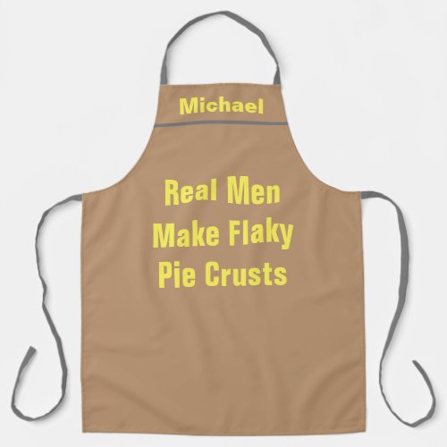 Custom Chef Name Personalized Flaky Pie Crust Pun Apron