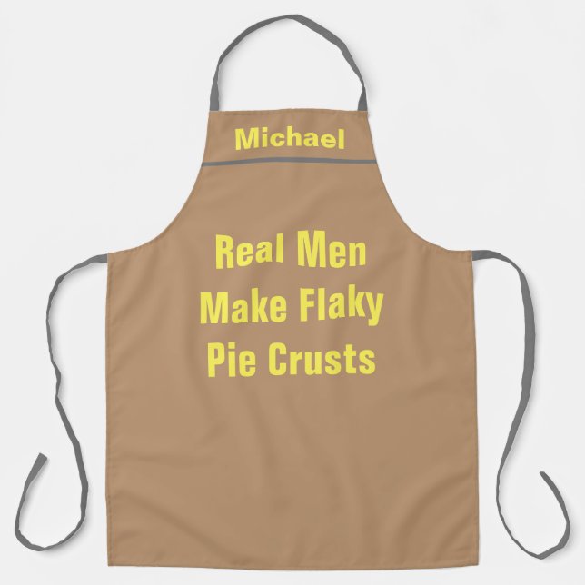 Custom Chef Name Personalized Flaky Pie Crust Pun Apron (Front)