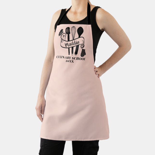 Custom Chef Utensil Cooking School  Apron (Insitu)