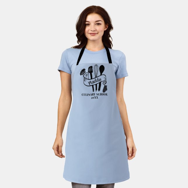 Custom Chef Utensil Cooking School  Apron (Worn)