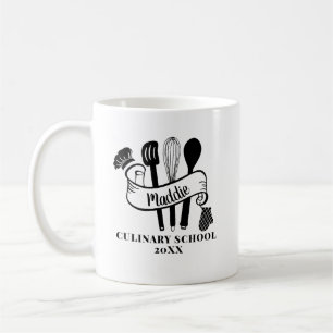 Custom Chef Utensil Cooking School  Coffee Mug