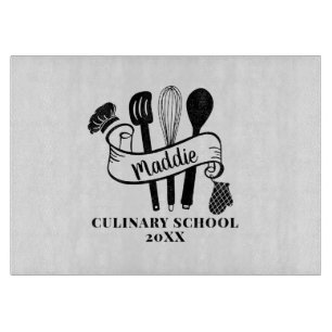 Custom Chef Utensil Cooking School Cutting Board
