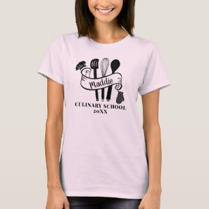 Custom Chef Utensil Cooking School  T-Shirt