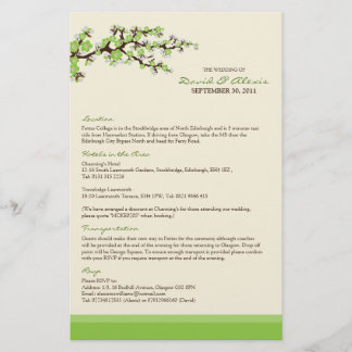 {custom} Cherry Blossom Invitation Insert