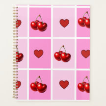 Custom Cherry Heart Checkerboard Pattern