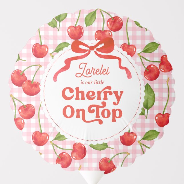 Custom Cherry on Top Birthday Balloon (Front)