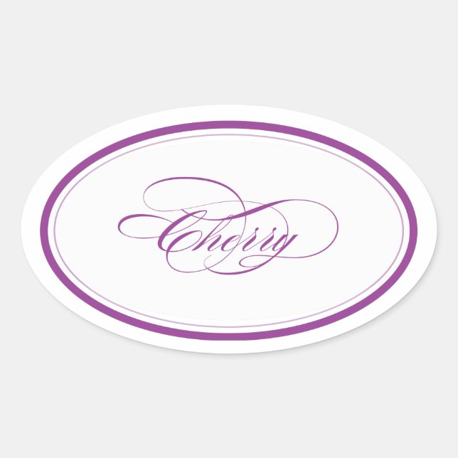 Custom_Cherry Oval Oval Sticker (Front)