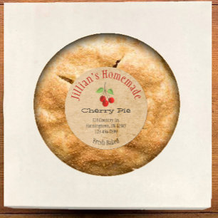 Custom Cherry Pie Product Sticker