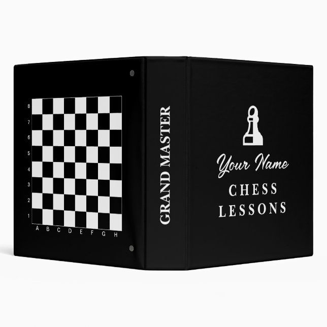 Custom chess board binder for player and teacher (Background)