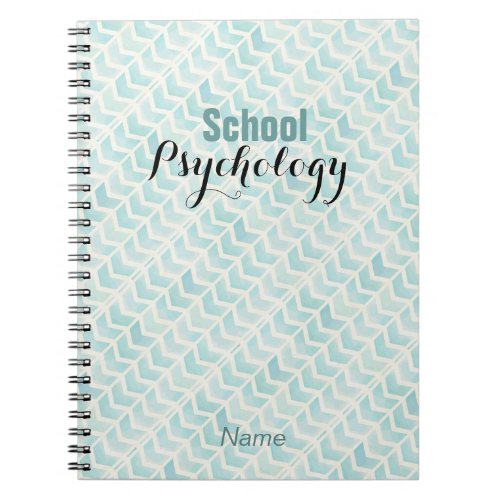 Custom Chevron Pattern School Psychology Notebook