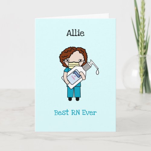 Custom Chibi Health Care Professional Thank You Card