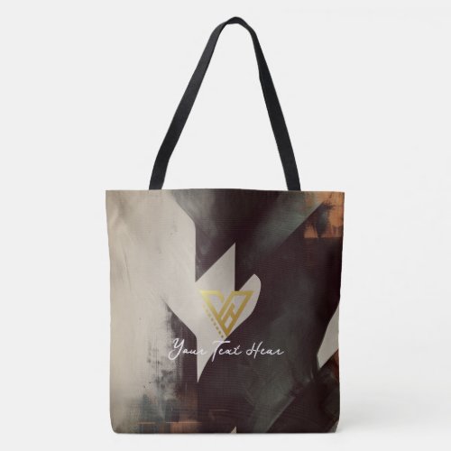 Custom   Chic Abstract Cityscape Tote
