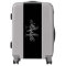 Custom chic black and white name monogram suitcase