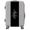 Custom chic black and white name monogram suitcase